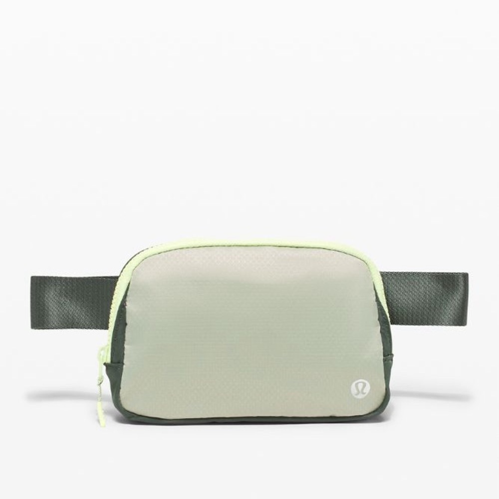 Lululemon everyday belt bag lime green and gray